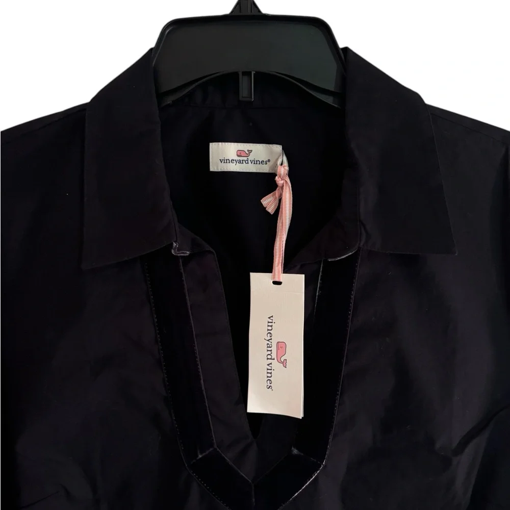 🆕Vineyard Vines Velvet Trim Popover Shirt Size S NWT - Picture 4 of 10